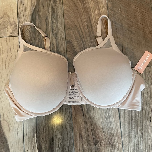 Third Love 24/7 Classic Contour Plunge Bra, size, 44E, nude, NWT - Picture 2 of 4